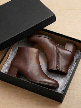 Naturalizer Bay Weatherproof Bootie Brown Waterproof Leather Insulated Size 8